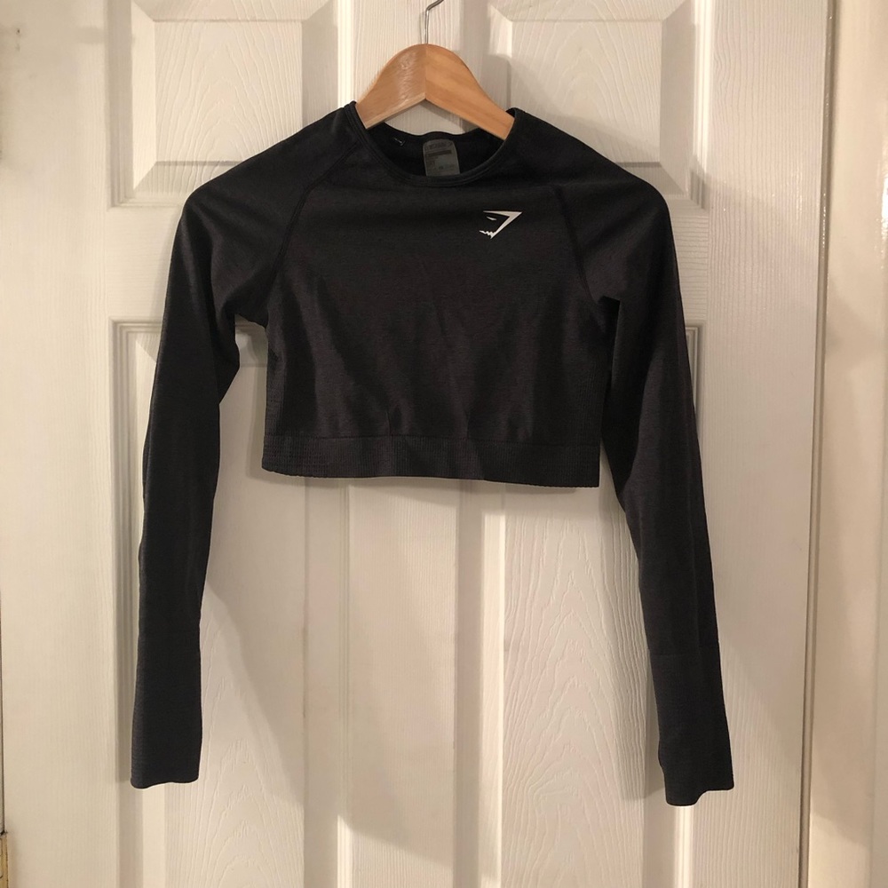 Gymshark Black Long Sleeve Crop Top